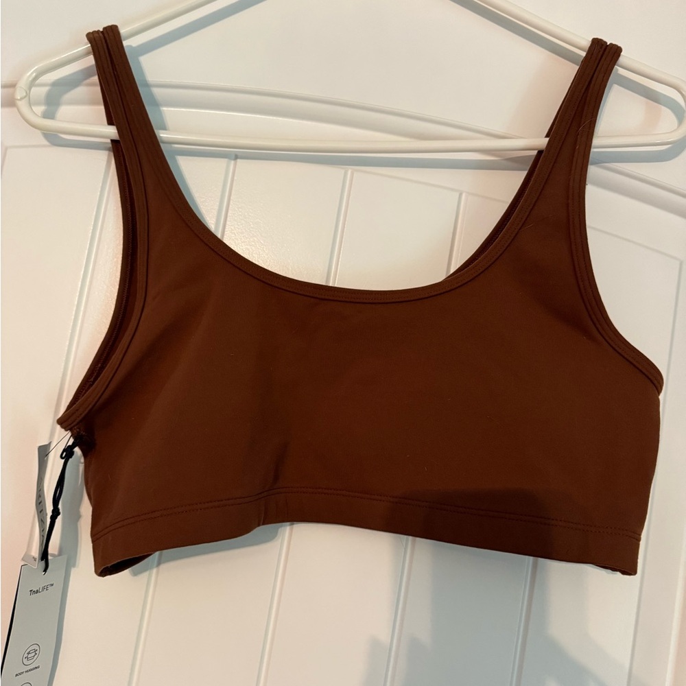 NWT TNACTION Cognac Sports Bra